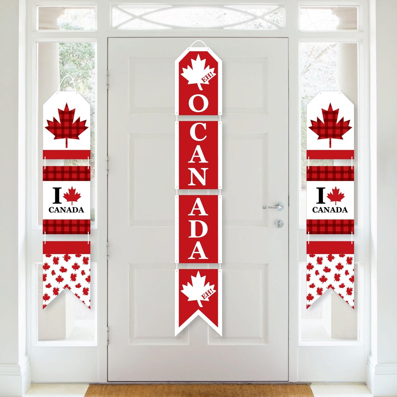 Big Dot of Happiness Canada Day - Hanging Vertical Paper Door Banners - Canadian Party Wall Decoration Kit - Indoor Door Decor